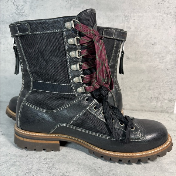 Rare Diesel The Dunes JBD combat boots in black leather size 45 - Picture 4 of 8